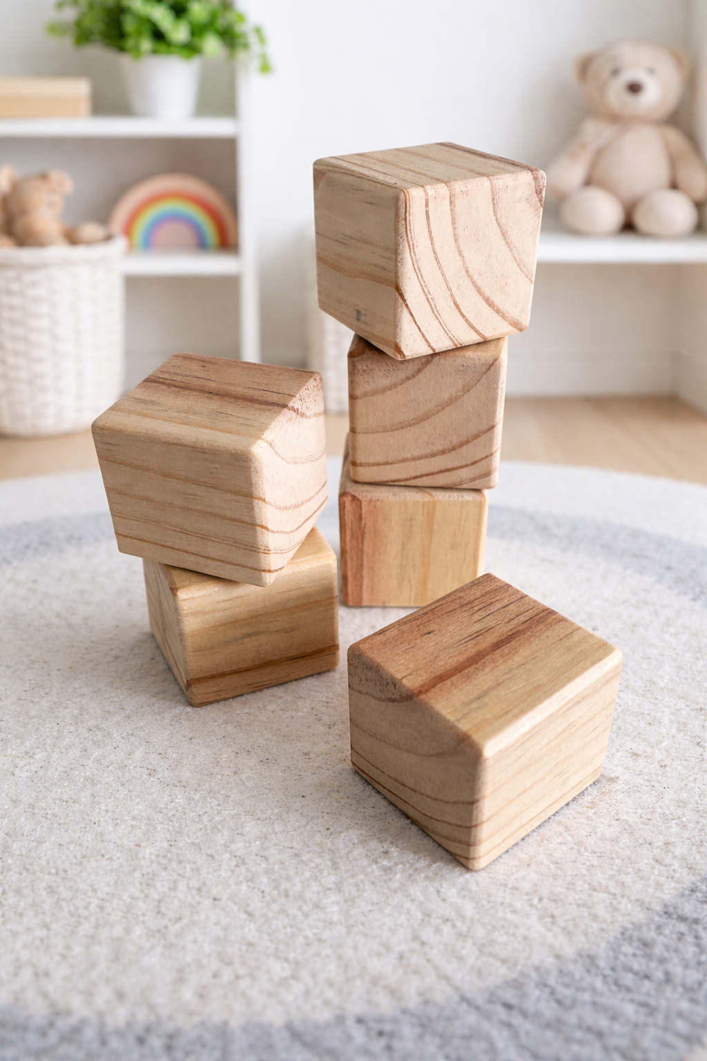 Wooden Blocks and Bag