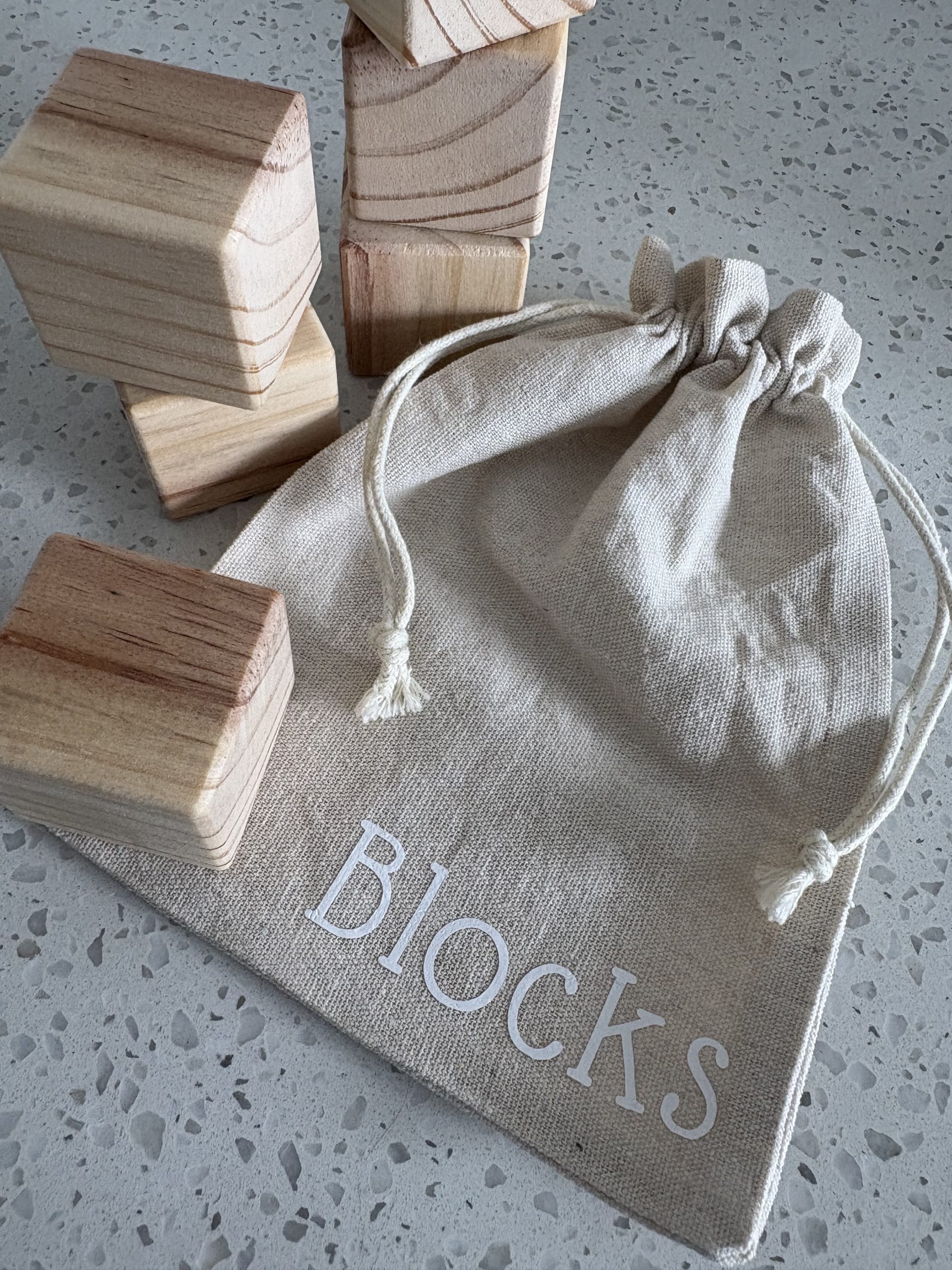 Wooden Blocks and Bag - Image 2
