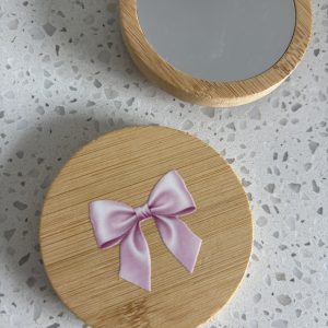 Bow wooden mirror
